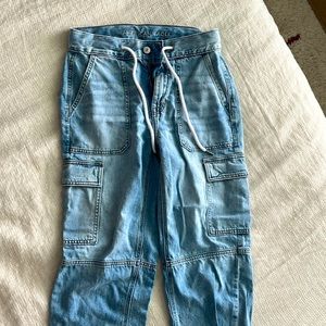 American Eagle high waisted denim joggers